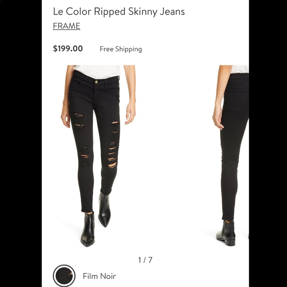 FRAME Le Skinny De Jeanne Le Color Film Noir